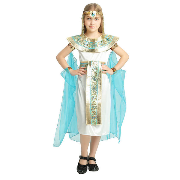 Egyptisk drottning cosplay-dräkt för Purin Festival flickor kostymfest cosplay-dräkt Halloween barnkläder Xl queen of egypt