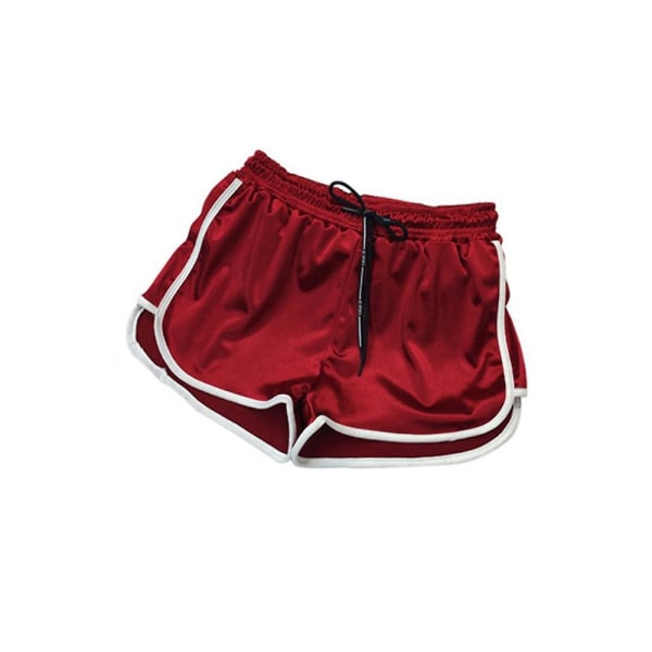 Sportshorts för dam Yoga Gym Lady Jogging Lounge Summer Beach Byxor röd S