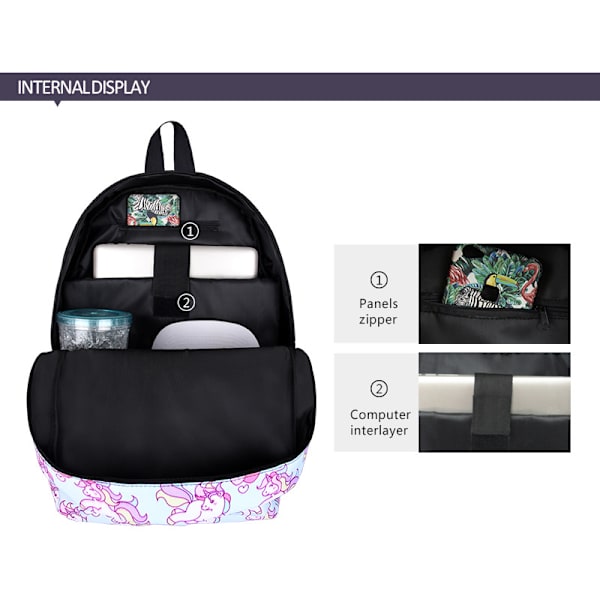 Unicorn Ryggsäck Student Ryggsäck F7