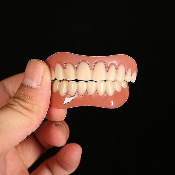 Falska tänder Silikon övre nedre faner Perfekta skrattfaner Tandproteser Klistra in falska tänder hängslen Bekväma tänder Ortodontisk Upper lower set