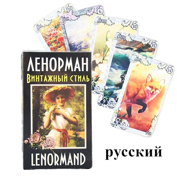 NY Lenormand rysk version Oracle Tarotkort Brädspel Spelkortsspel Divination Fate Tapo Lenormand none