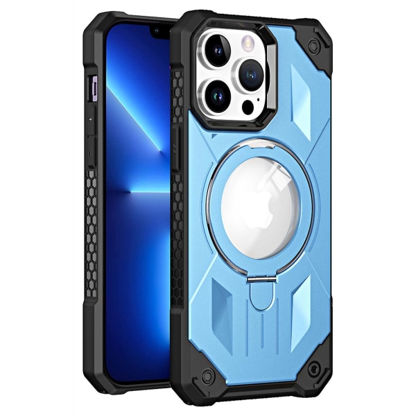 För Iphone 13 Pro Phone case Stötsäkert Kickstand Case Anti-drop Pc+tpu Mobiltelefon Magnetisk Cover Blue