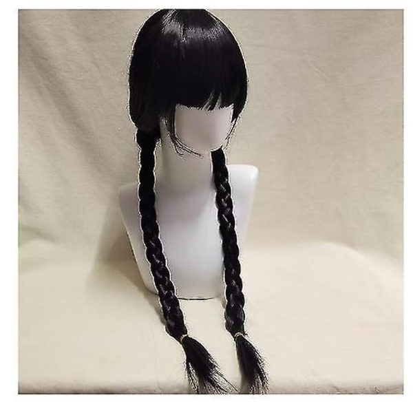 Onsdag Addams Cosplay Kostym Set Halloween Carnival Party Kostymer för vuxna barn Without wig M
