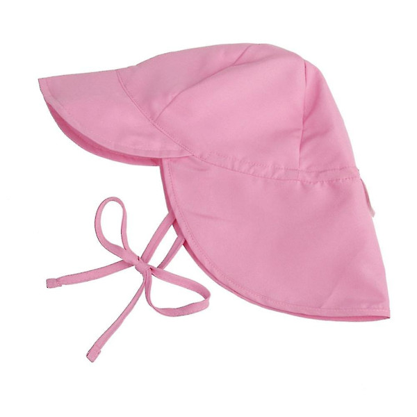 Sommar Solhatt Hals Cover Beach Flap Cap Andas För Barn Pojke Flicka Pink L