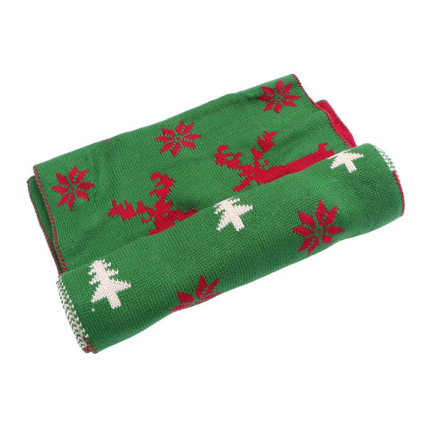 1 st Härlig printed halsduk Akrylfibrer halsduk utskrift halsduk Juldekor för fest jul Green 190X20cm