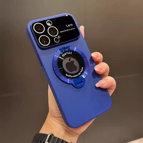 Case kompatibelt med Iphone 15 Pro Max/15 Pro, Matt PC Stort phone case med läckageetikett magnetiskt fäste Blue For iPhone 15 Pro Max-15 Ultra