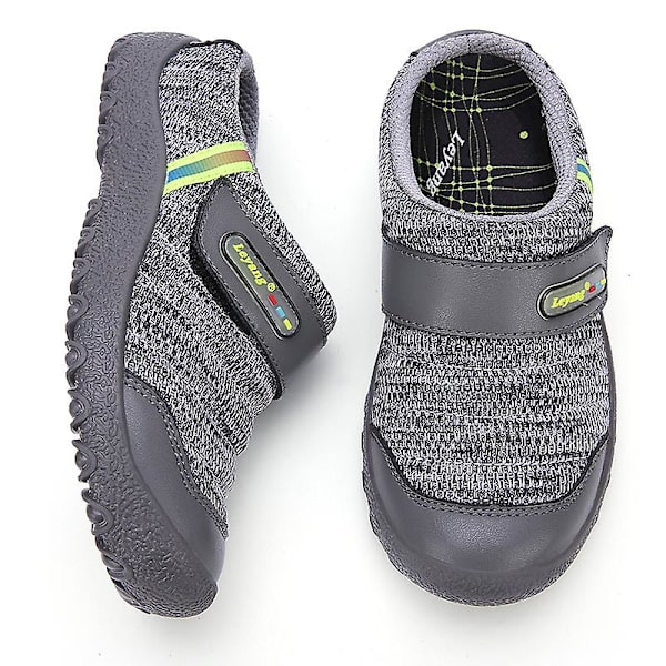 Flickor Closed Toe Tofflor Casual Daily Flats Backless slides Dark Gray EU 34