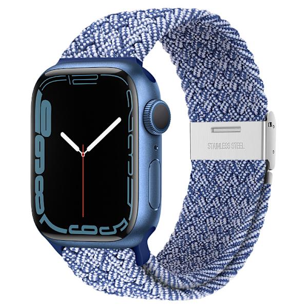 Lämplig för Apple Watch Band 7-6se 42/44/45mm-24#Blått på vitt