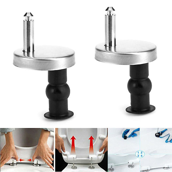 2st Top Fix Badrum Wc Toalettsits Gångjärnsbeslag Snabbkoppling Gångjärn Skruvsats null none