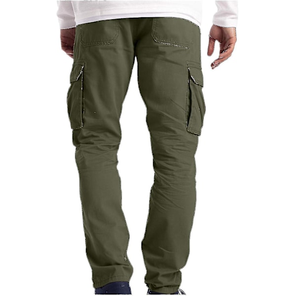 Cargobyxor för män Arbetskläder Combat Safety Cargo 6-ficks helbyxor Army Green L