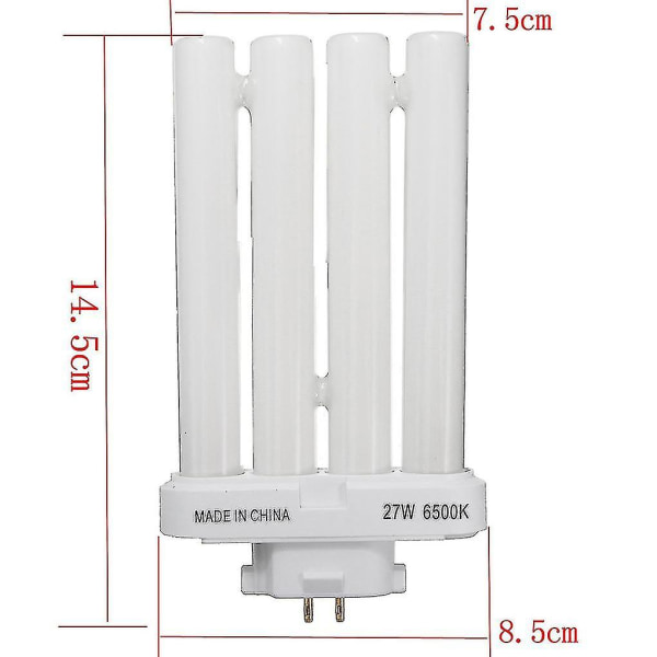 Fml 27ex-n 27w 4 Pin Quad Tube Energisparande kompakt lysrörslampa 6500k 4 rader glödlampa hög kvalitet null none