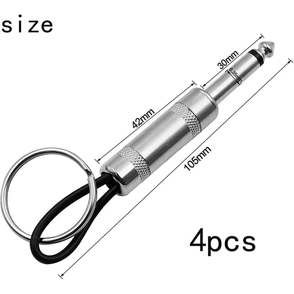 4st Lmell nyckelhållare, väggmonterad gitarrförstärkare nyckelhållare, innehåller 4 gitarrplugg present