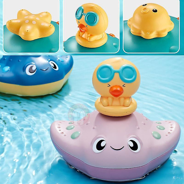 Baby Spray Vatten Dusch Elektrisk Söt Fisk Toddler Poolspel Badflottor null none