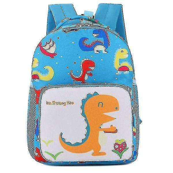 Tecknad dinosaurie-barnväska Baby Anti-lost skolryggsäck (blå) null none