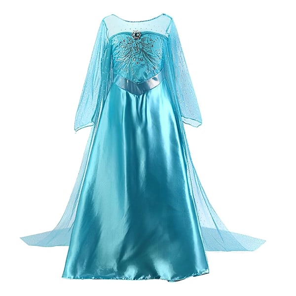 Disney Frozen Kostym Barn Elsa Prinsessklänning Anna Rapunzel Cosplay Kostym Baby Flickor Födelsedagsfestkläder 2-10 År Elsa Dress 5 3 Years