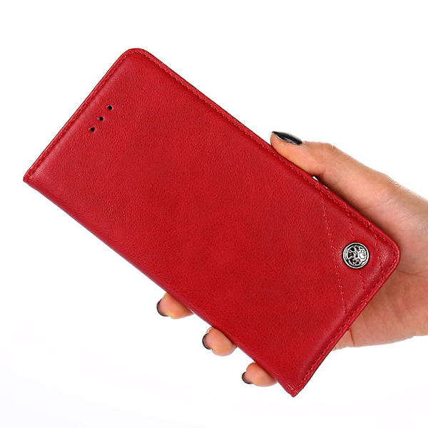 For Honor 90 Lite 5g / X50i 5g triangelsömnadslinje Anti- case Pu läder cover Red