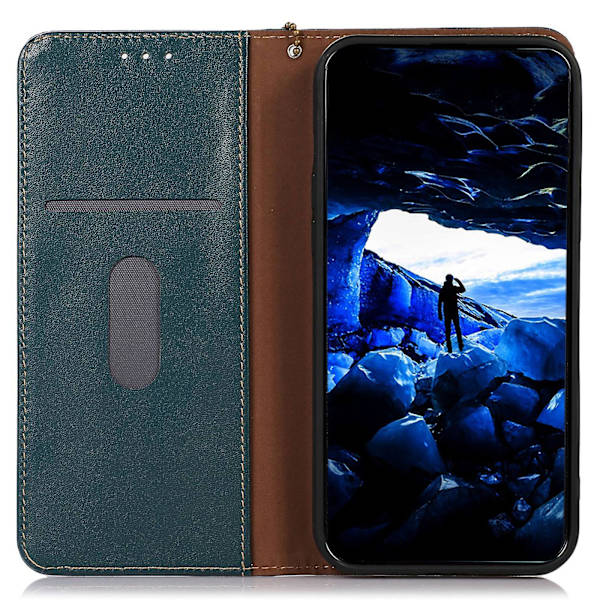 Rfid-blockerande phone case för Asus Zenfone 10 5g/zenfone 9 5g, Cover i äkta koläder Green