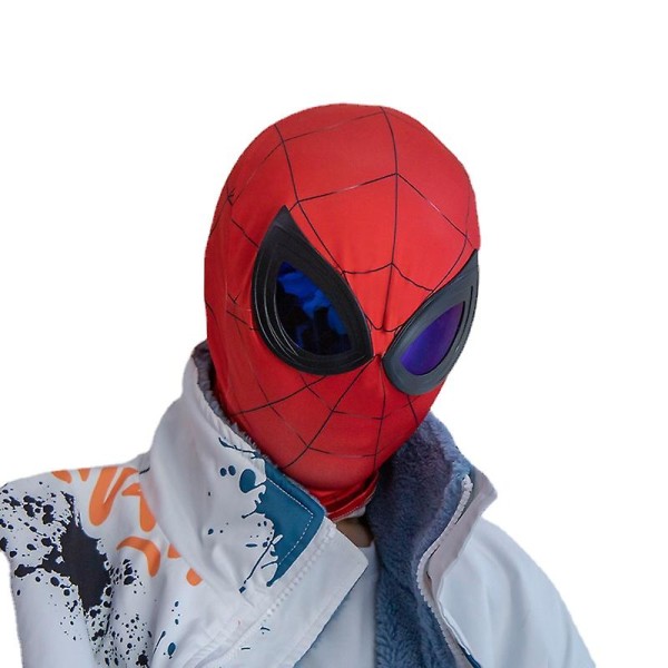 Iron Spider-man Mask Huvudbonader Blue Lens Cosplay Adult