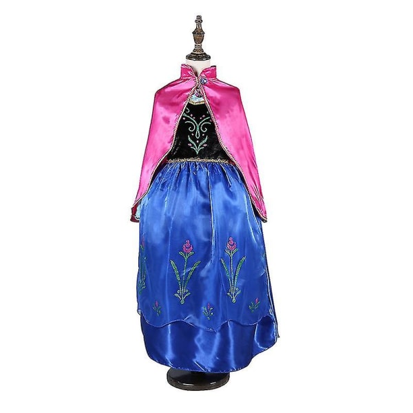 Frozen Anna Fancy Dress Up Carnival Cosplay Festdräkt Barn Flickor Prinsessklänningar Tmall 6-7 Years
