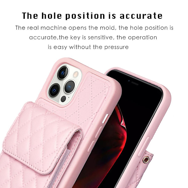 Bf22-stil case för Iphone 12 Pro Max Pu Läderbelagd Tpu Kickstand Cover Pink
