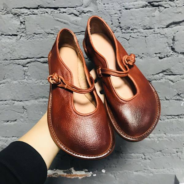 Damskor Ballerinor Rund Tå Casual Låga Mjuka Handgjorda Koncisa Damskor Green 38