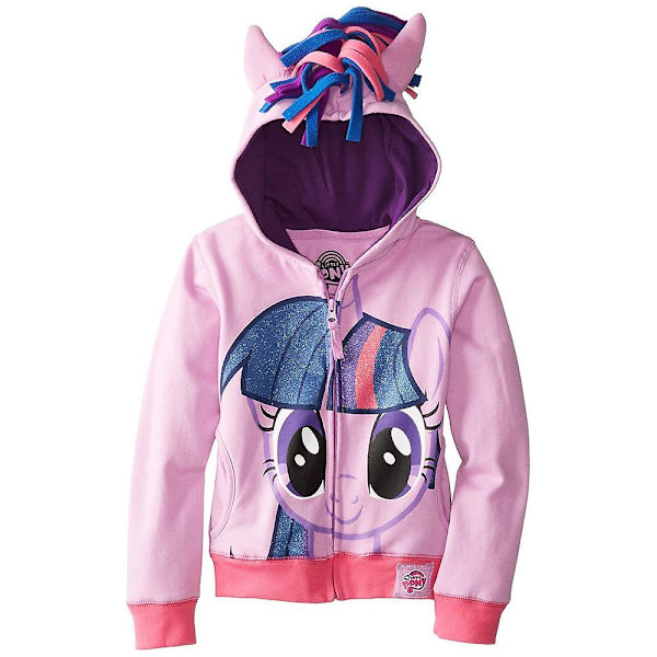 My Little Pony Barn Flickor Hoodie Zip Up Jacka Kappa Rainbow Dash Twilight Sparkle Ytterkläder Purple 3-4 Years