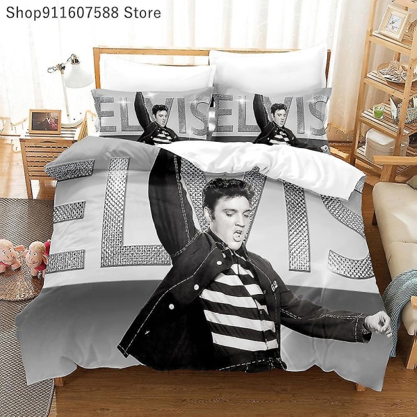 3d Elvis Presley sångare sängkläder set mode 3d påslakan set lyx sängkläder för vuxna sovrumsdekor 240x220cm sängkläder set Us King 228x264cm 8