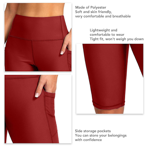 Dykshorts för kvinnor, minskar skav, lätta, mjuka, hudvänliga våtdräktshorts för surfing Brick Red S