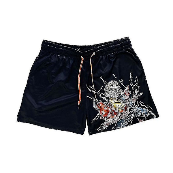 Anime Shorts Harajuku Strandshorts Enkla Stil Djävulsfrukt 3d-tryckta Shorts Anime Badbyxor För Män Överdimensionerade 6xl Svart WHBYV 3d 1 XXXXL