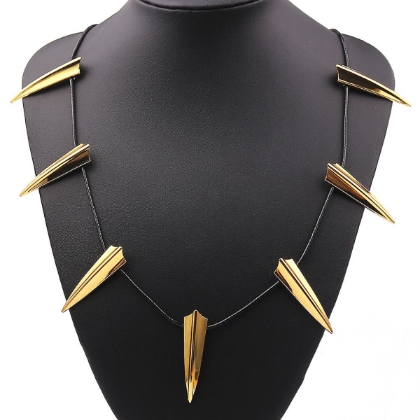 Marvel Black Panther Herrhalsband Leopardklohänge Guld Silverfärg Punkhalsband Wakanda 1:1 Prop Trend Smycken D_o golden