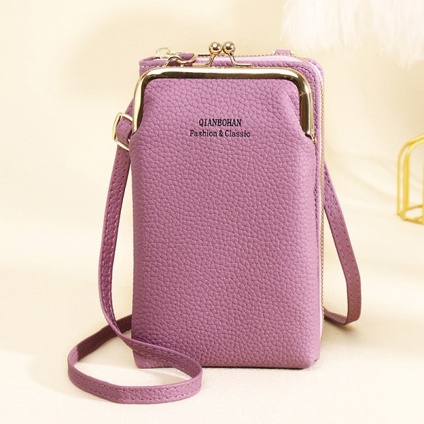 mobiltelefonväska koreansk stil plånbok korthållare Purple