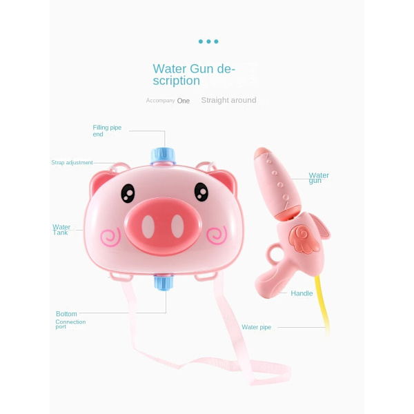 Barn vattenpistol ryggsäck 1800ml Octopus ryggsäck