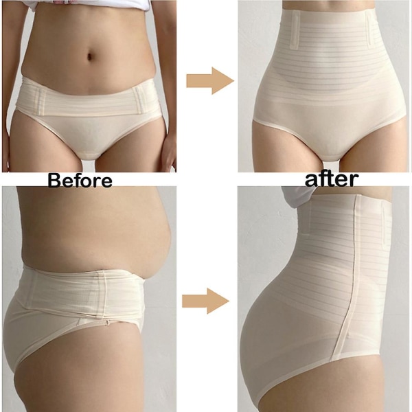 Slimming Trosor Platt mage Mantel Postpartum Magen Kroppsformare Butt Lifter Shapewea Seamless underkläder Trimmer Waist trainer Z M(40-54kg) black
