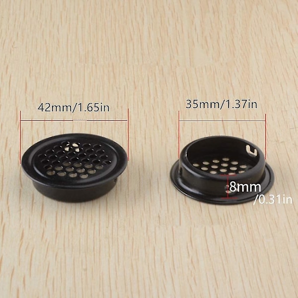 10 delar runt ventilationsgaller, runt ventilationsgaller i rostfritt stål, ventilationsapplikationer. Cover för inomhus och utomhus null none