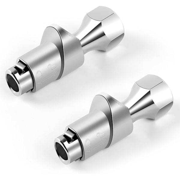 GODESON lås på luftchuck, 1/4 FNPT litet hål i mässing däck luftchuck, låsande luftchuck för däcktrycksmätare och pneunatiskt verktyg (2-pack)