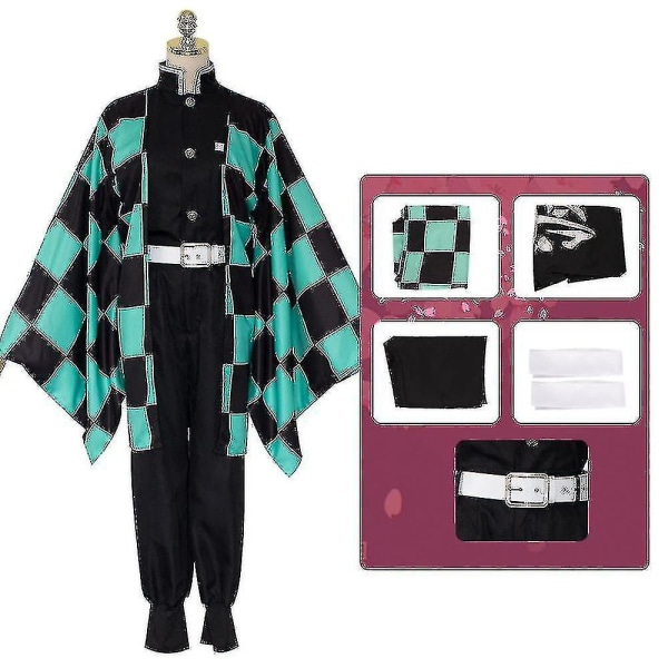 Kids Demon Slayer Animation Kostym Tanjirou Nezuko Outfit Set -autoeuro Kamado Tanjirou 7-8 Years