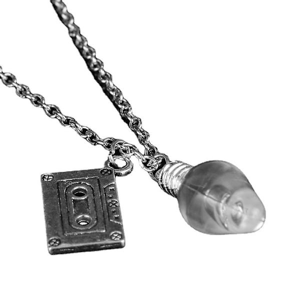 Stranger Things 4 Tape Hanging Bottle Alloy Halsband White