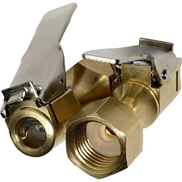 EPAuto 2-pack öppet flöde rakt låsbar luftchuck med klämma för däckpump Closed - 2PK