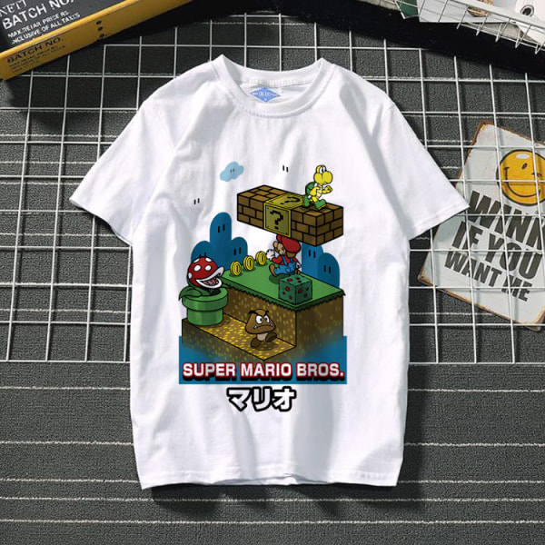 Mario anime perifer T-shirt för män och kvinnor T-shirts 16# 16# M