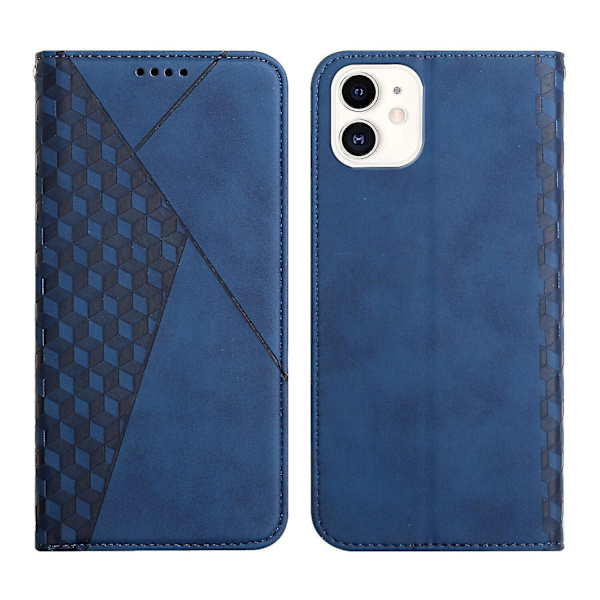 Kompatibel med Iphone 12 Fodral Premium Cover Magnetiskt Läder Folio Etui Coque - Blå null none
