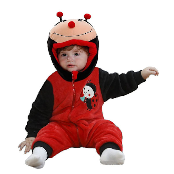 Småbarnsdinosauriedräkt Söt huvadräkt för barn Halloween 0 3 Months ladybug