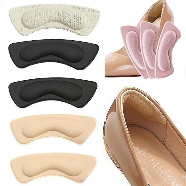 Hälgrepp Liner Kuddar Inlägg för lösa skor, hälskydd som sitter fast för skon för stora, filler Förbättrad skopassform och bekväm, förhindrar hälhalka A Skin Color
