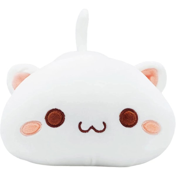 Söt kattunge plysch leksak gosedjur Pet Kitty Mjuk anime katt plysch kudde för barn (vit A, 12") Wyelv
