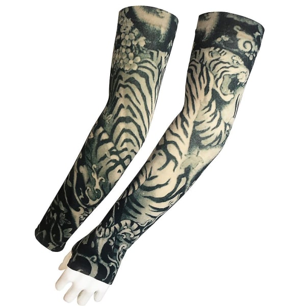 2 par Ice Sleeve Unisex Tatuering Ice Sleeve Sommar Outdoor Skateboard Uv-skydd Uniform Arm Ärm-färg 01 Color 01 none