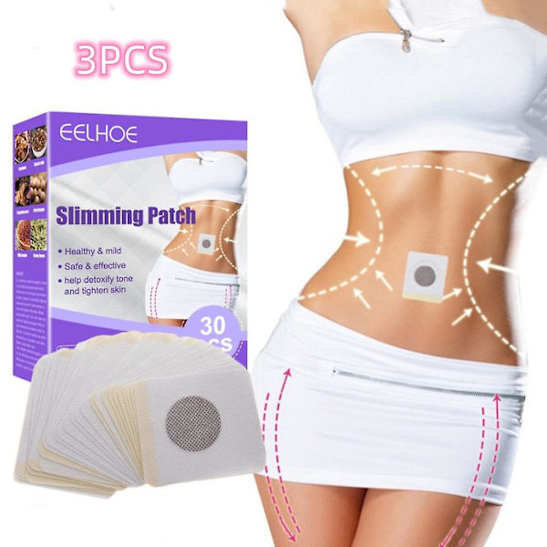 30-90 st Eelhoe Bantning Kroppsformande Patch stramar Lata människors tunna magarmar Bantning Navel Sticker 100% Naturlig 90pcs