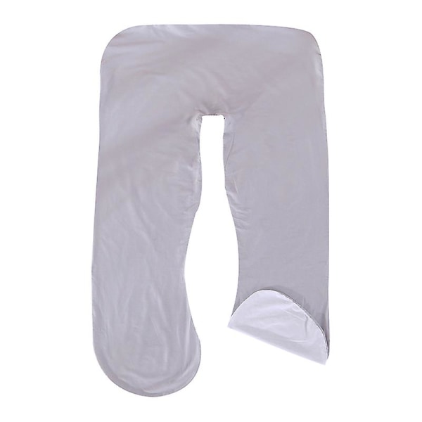U-formad case för gravida kvinnor för hela kroppen Sovstöd för gravida kvinnor (inget filler, just case) Gray White 1 Pcs