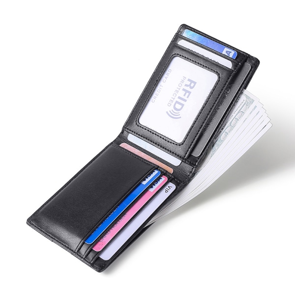 Anti-RFID-svep för mäns plånbok Korthållare Black