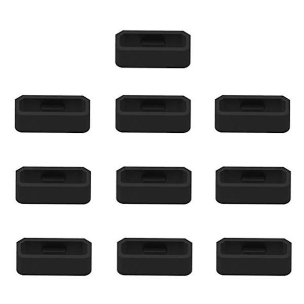 Hopeup 10st watch 18/20/22/26 mm mjuk silikonbyte watch Spänne öglehållare Hållare för Garmin Fenix 6x 6s Black B