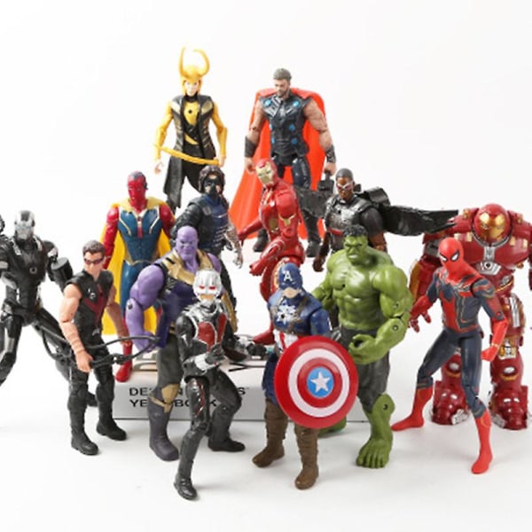 Marvel Avengers 3 Infinity War Film Anime Super Heros Spiderman Captain America Iron Man Hulk Thor Superhjälte Actionfigur Leksaker C ironman
