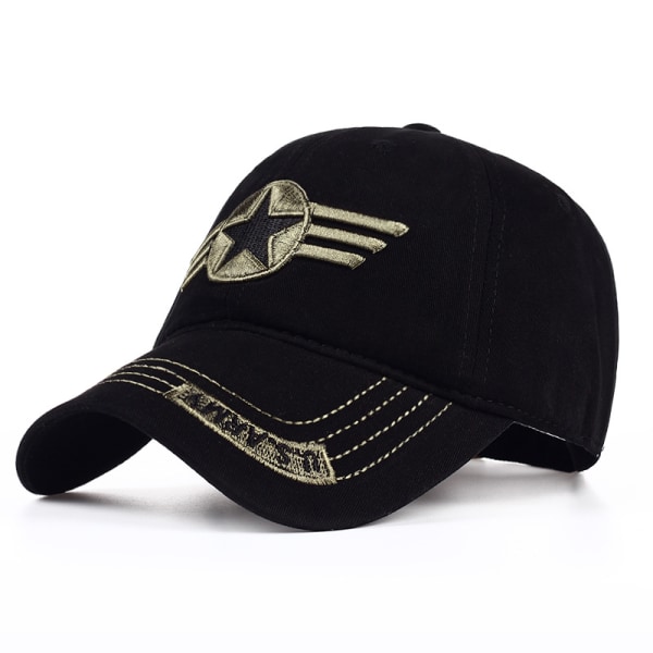 Flygvapnets femstjärniga amerikansk Camo Jakt Camo Casual Hat black